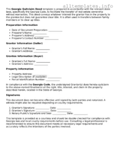 sample free georgia quitclaim deed template ᐈ simple pdf form georgia quit claim deed template
