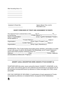 trust deed community trust deed template example