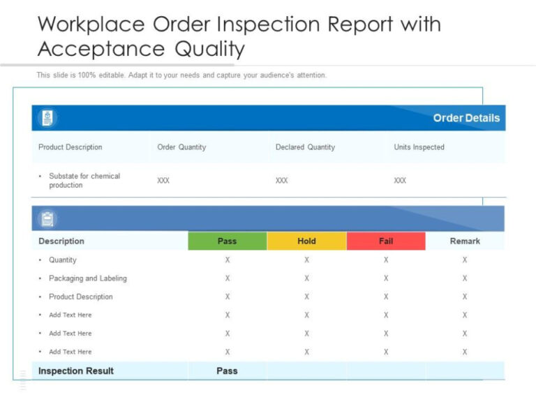10 Incoming Material Inspection Report Template Sample - Tacitproject