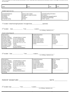 6 Editable Middle School Incident Report Template Example