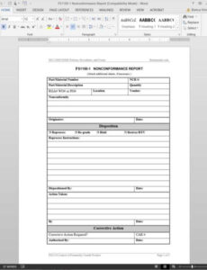 6 Editable Non Conforming Material Report Template Excel