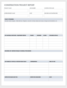 6 Editable Service Completion Report Template Example