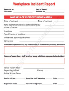 7 Printable Information Security Incident Report Template Docs