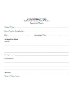 Best Printable Elementary School Incident Report Template Pdf