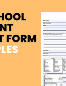 Elementary School Incident Report Template Docx