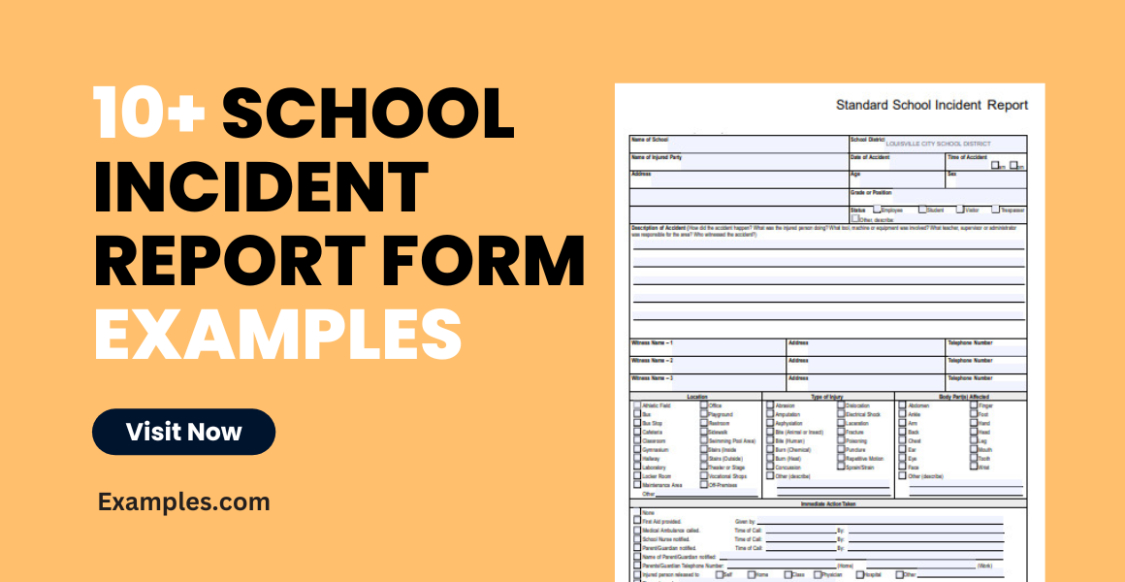 Elementary School Incident Report Template Docx