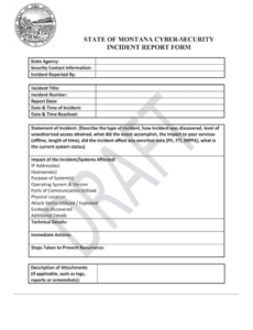 Free Editable Post Security Incident Report Template Doc