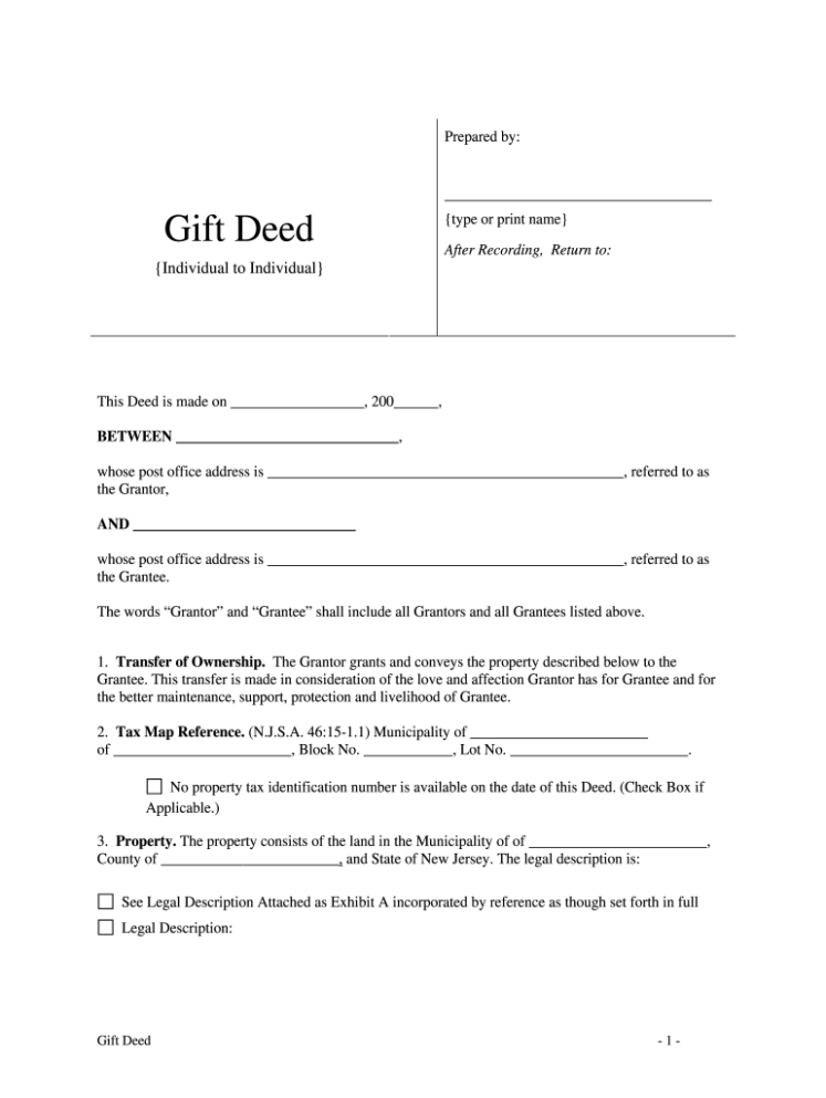 free gift deed template free  printable templates cash sale deed template sample