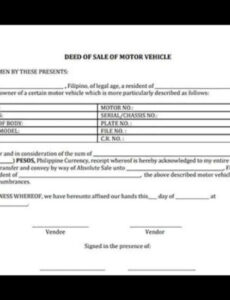 free open deed of sale motorcycle word format free download pdf  templates car sale deed template excel