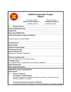 Printable Service Completion Report Template