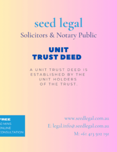 sample discretionary trust deed  online legal documents discretionary trust deed of variation template doc