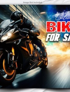 sample premium psd  bike sale poster design template bike sale deed template pdf