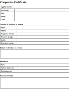 Top Editable Work Completion Report Template