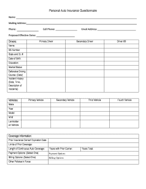 auto-insurance-questionnaire-template