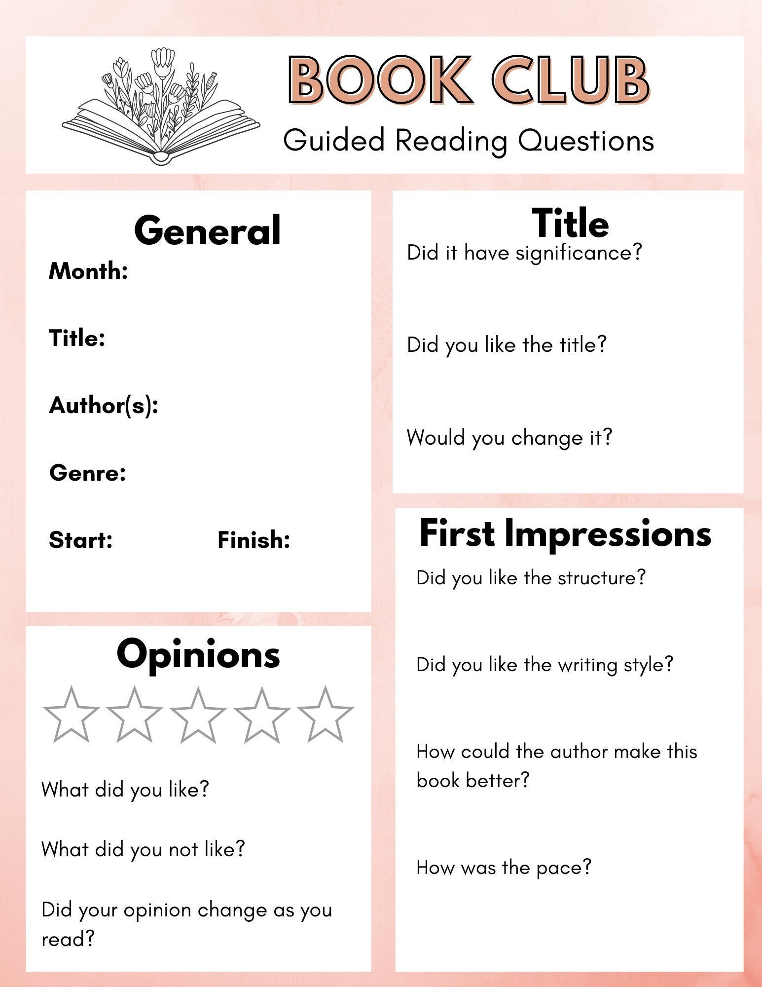 book-club-questionnaire-template