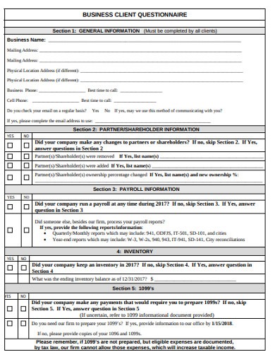 business-consulting-questionnaire-template