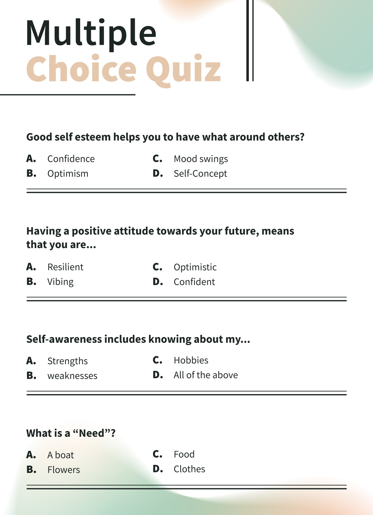 multiple-choice-questionnaire-template