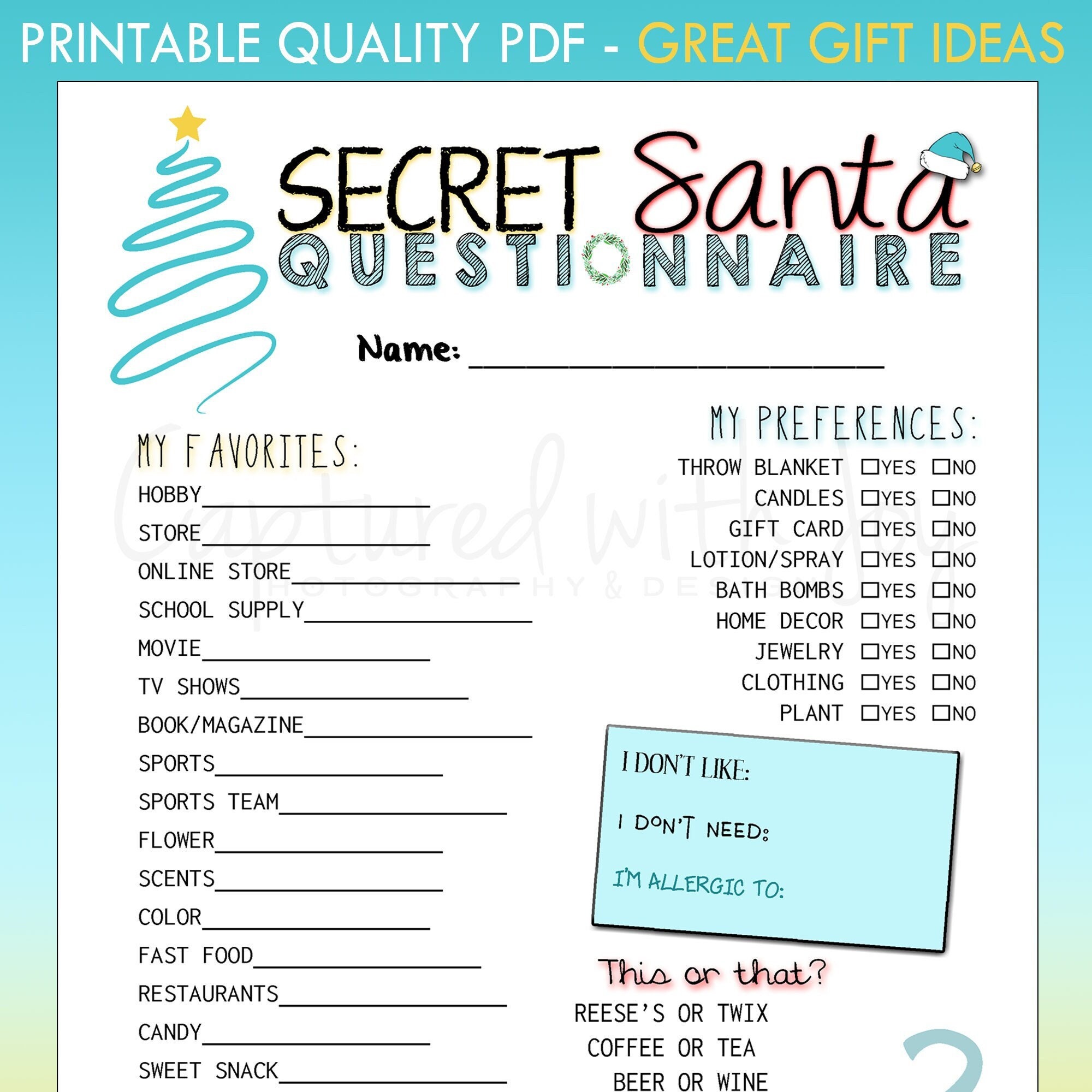 secret-santa-questionnaire-template