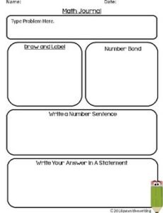 elementary-school-math-journal-template