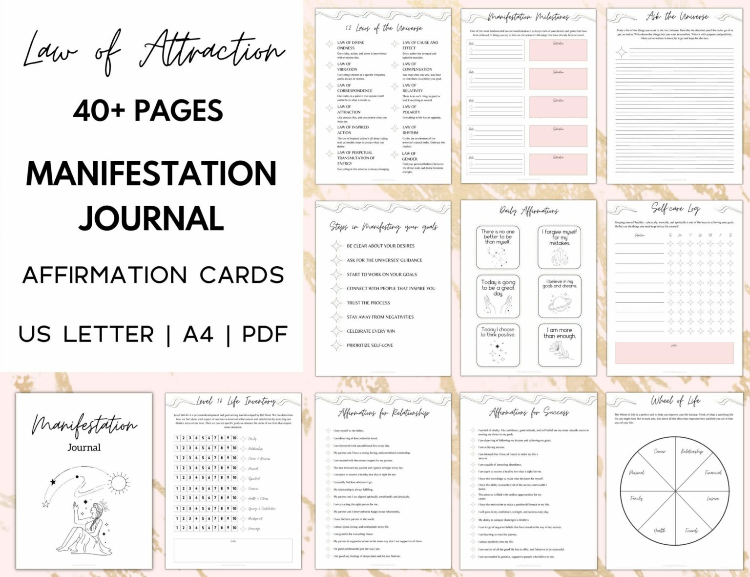 Law of Attraction Journal Template