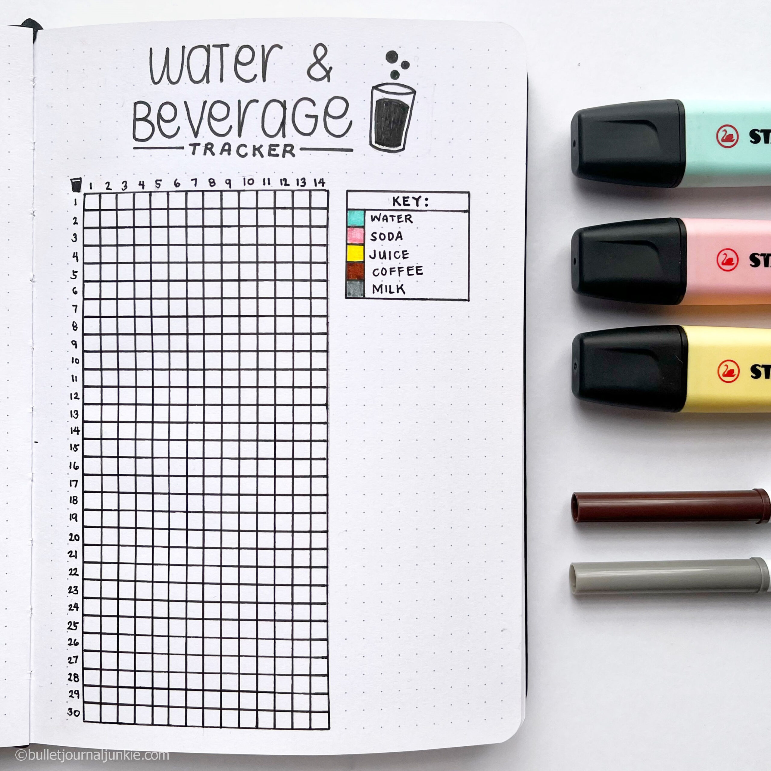 water-tracker-bullet-journal-template