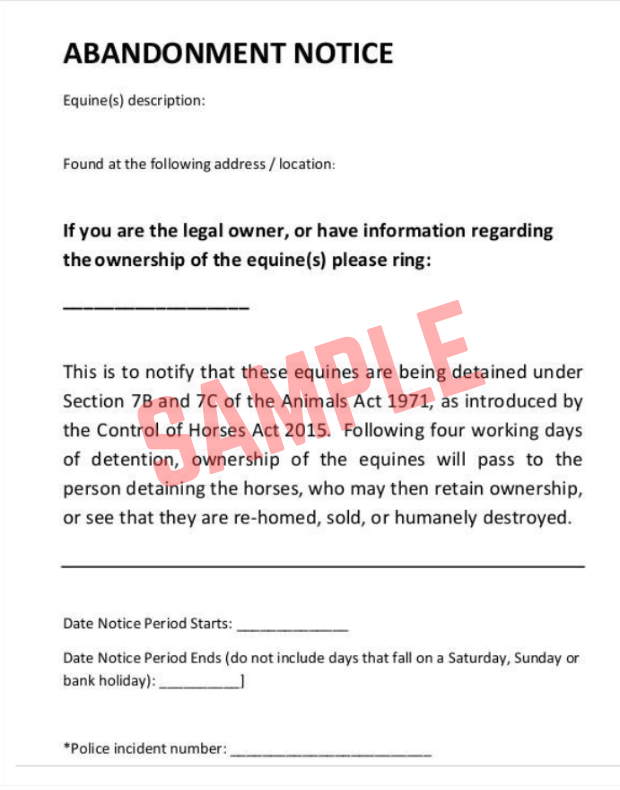 Free Abandoned Vehicle Removal Notice Template
