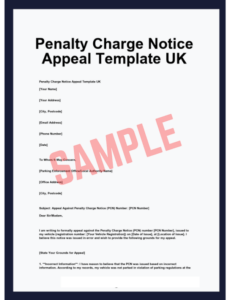 Editable Parking Charge Notice Appeal Template Free Parking Charge Notice Appeal Template