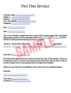 Free Past Due Invoice Notice Template PDF Free Past Due Invoice Notice Template